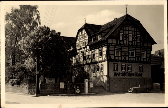 Postcard Dermbach in the Rhön, Gasthof Sächsischer Hof