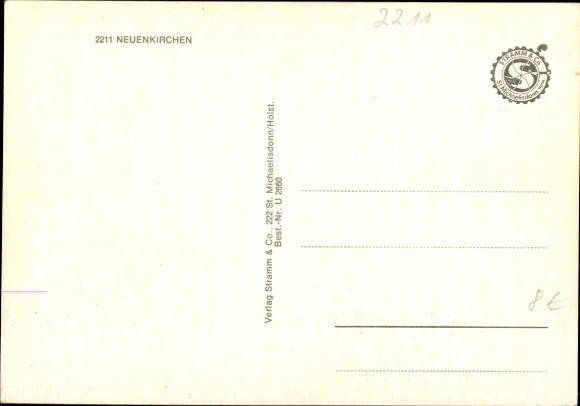 Ak Neuenkirchen in Dithmarschen, gedeeltelijk uitzicht, kerk