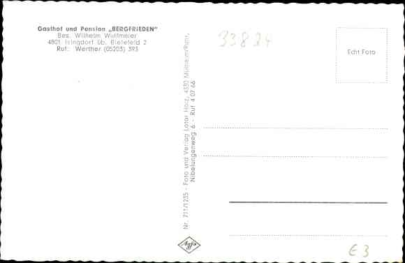 PC Isingdorf Werther in Westphalia, Gasthof Bergfrieden
