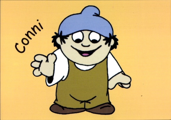 Postcard Mainzelmännchen, Conni