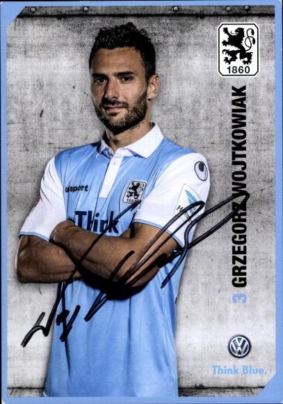 Autogrammkarte Fußballer Grzegorz Wojtkowiak, TSV 1860 München, Autogramm