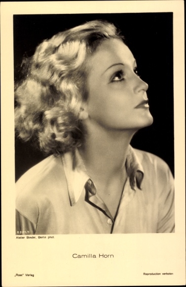 Postcard actress Camilla Horn, portrait, Ross Verlag 6321/1