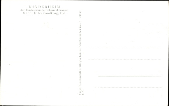 Postcard Streek Sandkrug Hatten in Oldenburg, children&#39;s home