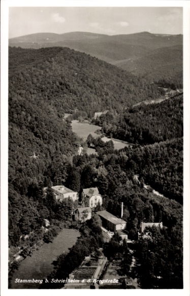 Ak Stammberg bei Schriesheim an der Bergstraße, Fliegeraufnahme