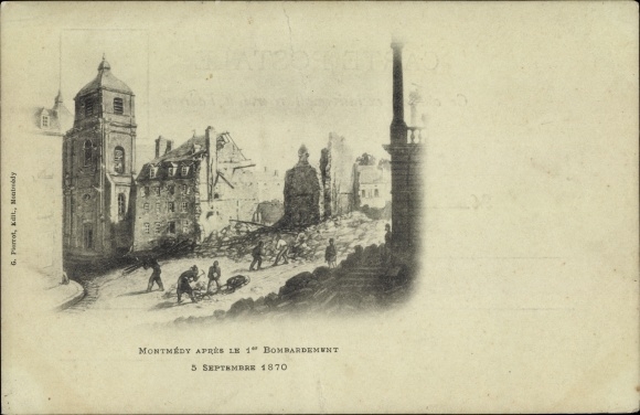 KP Montmédy Lorraine Meuse, Apres Bombardement 1870