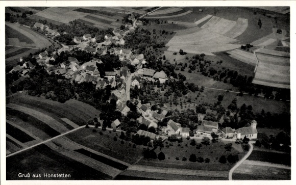 Ak Honstetten Eigeltingen im Hegau Baden, Fliegeraufnahme
