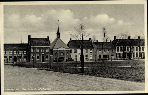 Postcard Hilvarenbeek Nordbrabant Niederlande, Market Square