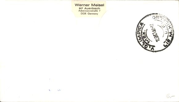 Letter airmail Austria, Olympic special flight Vienna Mexico