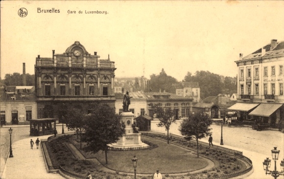 Ak Bruxelles Brüssel, Bahnhof Luxemburg