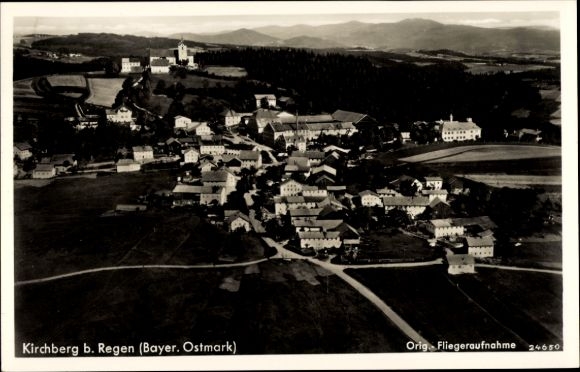 Ak Kirchberg Bad Reichenhall in Oberbayern, Flugaufnahme
