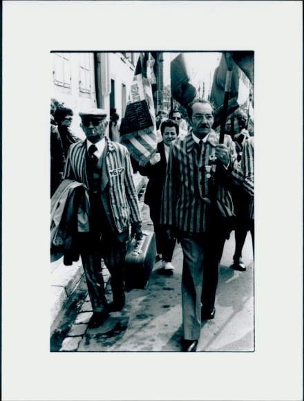 Photo Strasbourg, former concentration camp prisoners, demonstration against Nazis, April 21, 1979