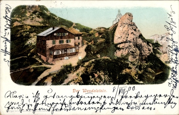 Postcard Bayrischzell in the Mangfall Mountains Upper Bavaria, Wendelstein, Wendelsteinhaus