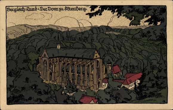 Steindruck Ak Altenberg Odenthal Bergisches Land, Abtei Altenberg, Altenberger Dom