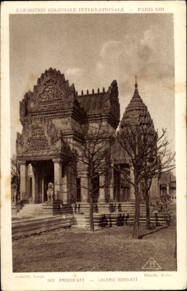 Postcard Paris, Angkor Vat, Colonial Exhibition 1931, Galerie Nord-Est