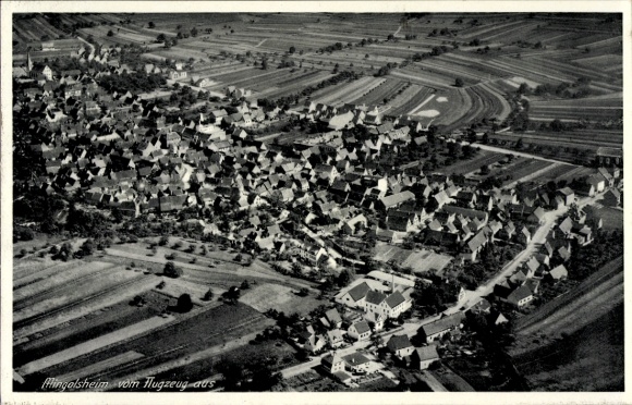 Ak Bad Mingolsheim Bad Schönborn in Baden, Fliegeraufnahme