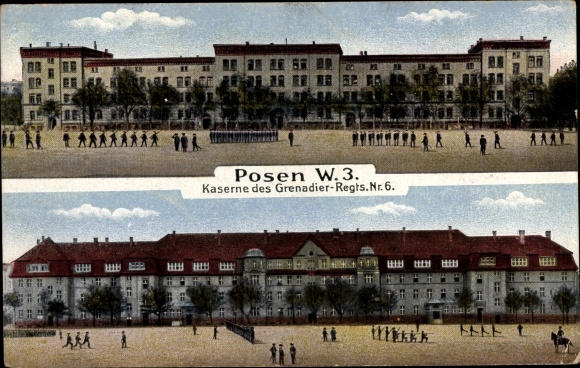 Postcard Poznań Posen, Kaserne des Grenadier Regiments Nr. 6