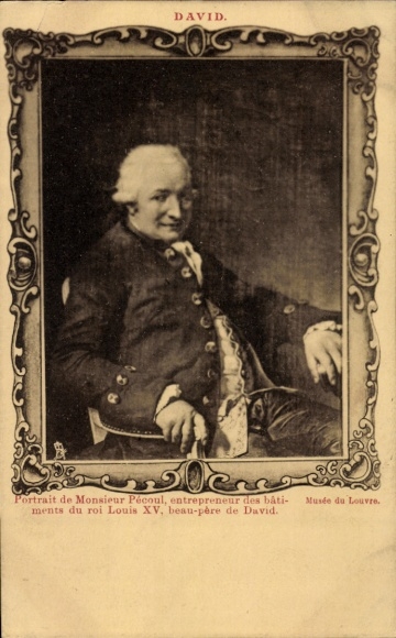 Passepartout artist PC David, portrait of Charles-Pierre Pecoul