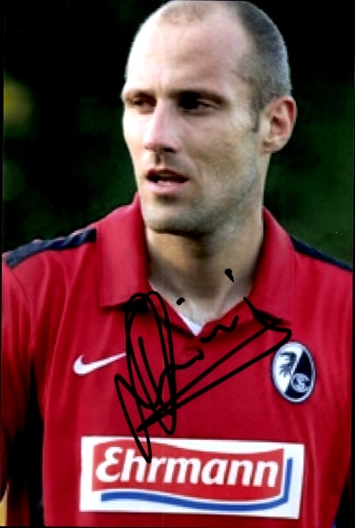 Autograph card footballer Daniel Sereinig, SC Freiburg, autograph