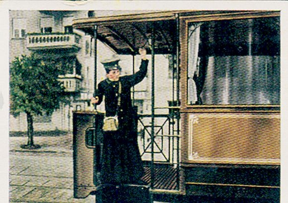 Collection picture The World War 1914/18, In the homeland, No. 228, tram conductor