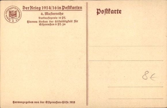 Artist Postcard Bauer, Karl, Colonel General Moritz von Bissing, portrait