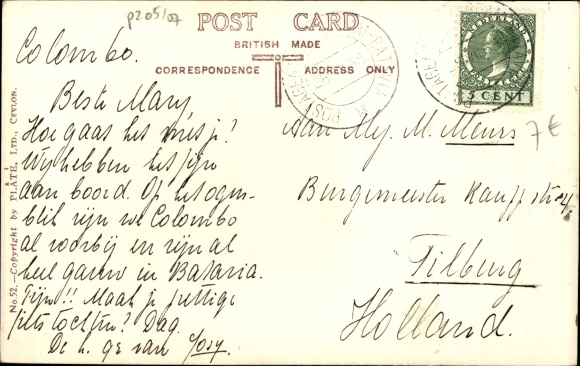 Postcard Ceylon Sri Lanka, Carting Tea from Factory