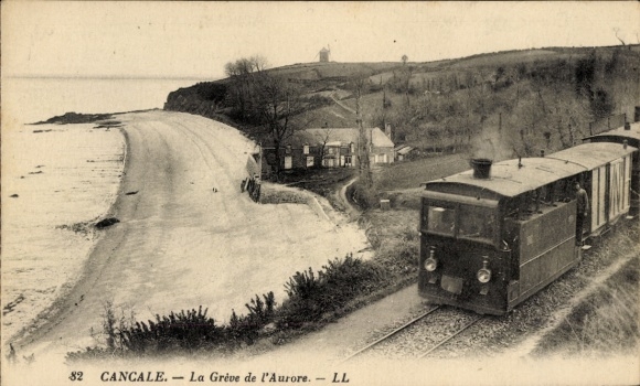 CPA Cancale Ille et Vilaine, La Grève de l'Aurore
