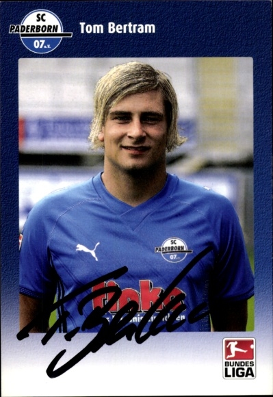 Autograph card footballer Tom Bertram, SC Paderborn 07, autograph