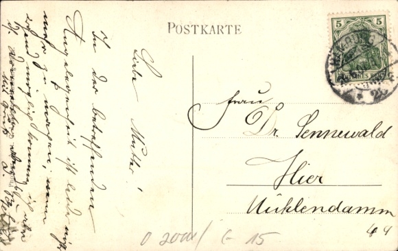 Postcard Hamburg Horn, Church, Pastorate