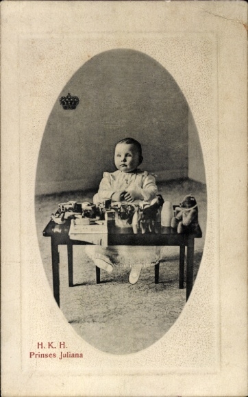 Präge Ak H. K. H. Prinzessin Juliana als Kleinkind, Portrait