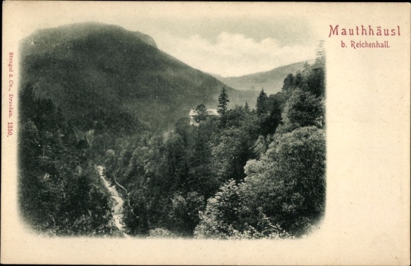 Ak Bad Reichenhall in Oberbayern, Landschaft mit Bergen, Wald, Fluss, Mauthhäusl, Reichenhall