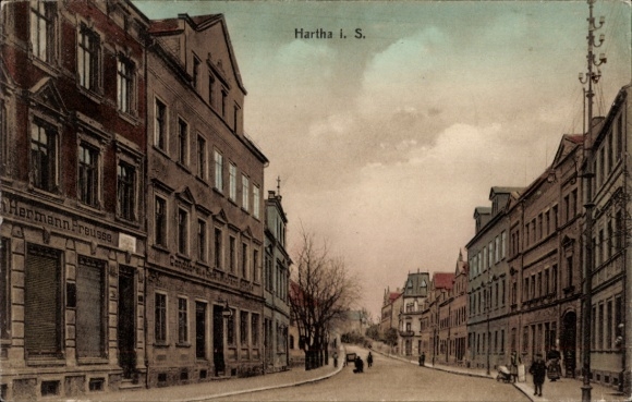 Ak Hartha in Sachsen, Straßenpartie