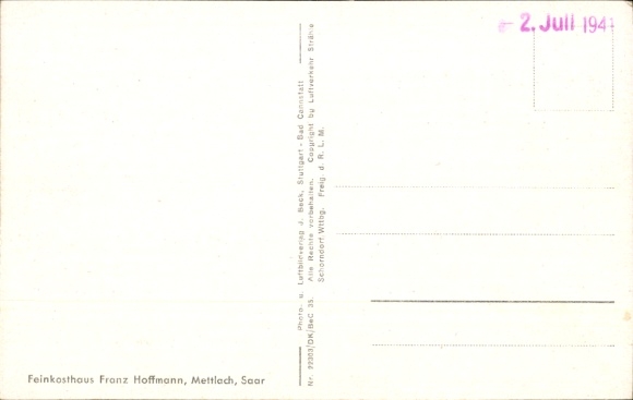 Postcard Mettlach in Saarland, aerial photograph