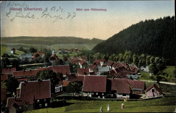 PC Altenau Clausthal Zellerfeld in the Oberharz, view from Mühlenberg