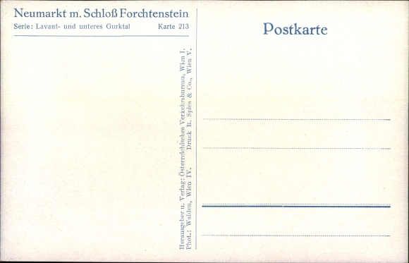 Postcard Neumarkt in Styria, Forchtenstein Castle