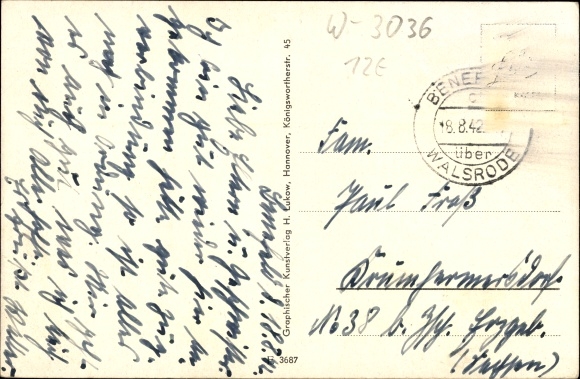 Postcard Bomlitz im Heidekreis, Dorfstrasse, street section