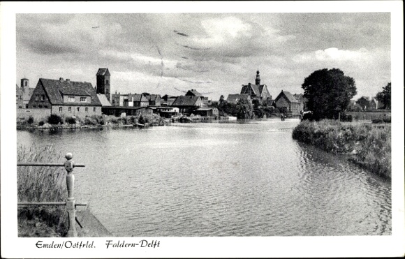 Ak Emden in Ostfriesland, Blick vom Faldern Delft