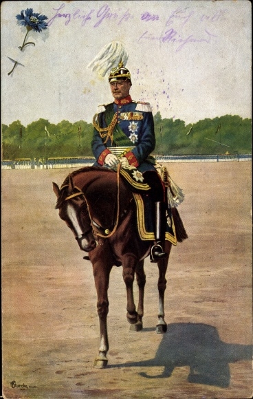 Artist PC King Friedrich August III. of Saxony on horseback, For our needy veterans