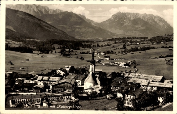 Postcard Reit im Winkl Upper Bavaria, Panorama, Kaiser Mountains