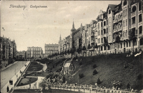 Ak Flensburg in Schleswig Holstein, Tosbystraße