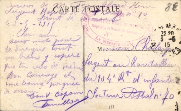 CPA Mont de Marsan Landes, La Poste, la Landaise and la Caisse d'Epargne