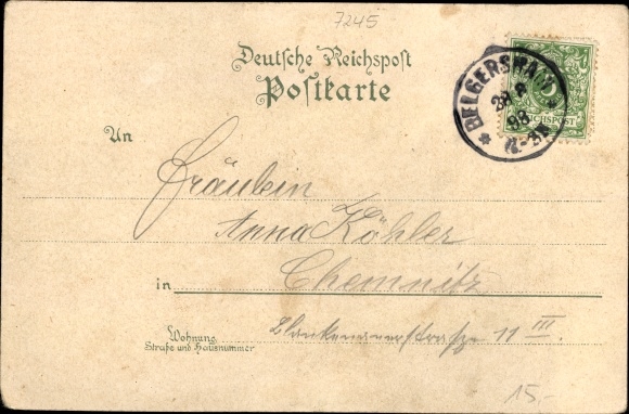 Chromo-Litho Naunhof near Leipzig, Ratskeller, way to Lindhardt