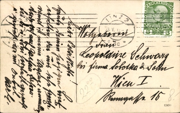 Postcard Linz on the Danube Upper Austria, Pöstlingberg, Electric Railway