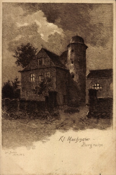 Künstler Ak Kleinmachnow in Brandenburg, Burgruine