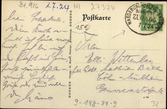 Postcard Visselhövede in Lower Saxony, total view of the place