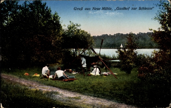 KP Neue Mühle Königs Wusterhausen w Brandenburgii, Gasthof zur Schleuse, piknik