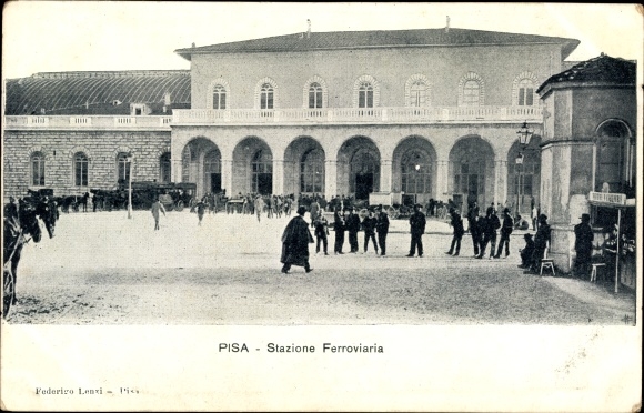 Postcard Pisa Tuscany, Railway Station