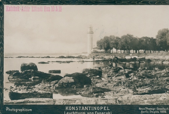 Photo Constantinople Istanbul Turkey, lighthouse v. Fanaraki, NPG, photographer Kutchuk Achir Effendi Han