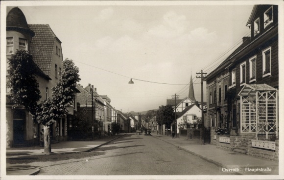Postcard Overath in the Bergisches Land, main street