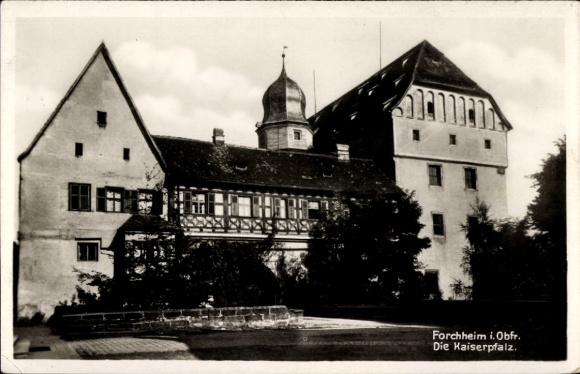 Ak Forchheim Oberfranken, Die Kaiserpfalz, Blick vom Park