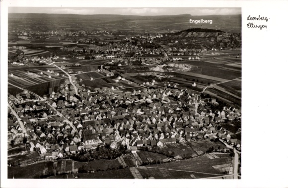 Ak Eltingen Leonberg in Württemberg, Fliegeraufnahme, Engelberg